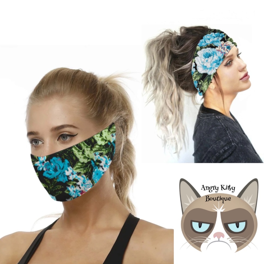 🔵 80% off 🔵 Floral Headband Face Mask - Picture 7 of 7